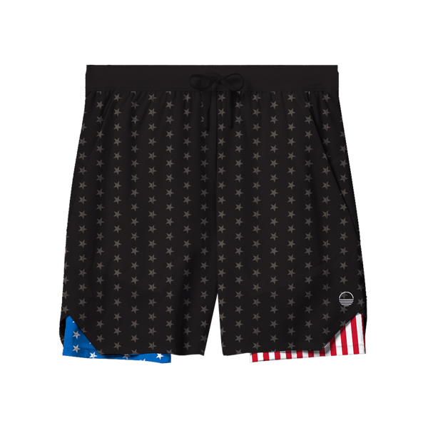 Allover Print Active Shorts with Compression Lining (ACS100)